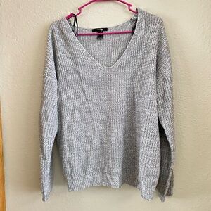 Forever 21 Grey V Neck Sweater